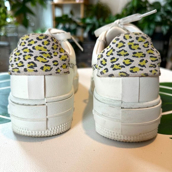 Nike White and Leopard Print Athletic Shoes - Picture 4 of 6